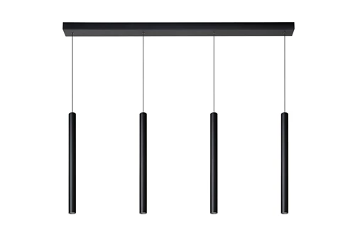 Lucide LORENZ - Pendant light - LED Dim. - 4x4W 3000K - Black - turned off